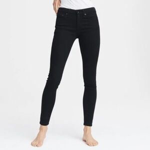 NWT Rag & Bone Jeans Cate Mid-Rise Skinny Jeans Size 24 No Fade Black